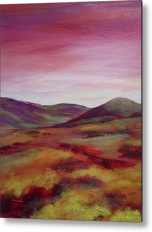 Hills Metal Print featuring the painting Pentland Hills Scotland by Hazel Millington