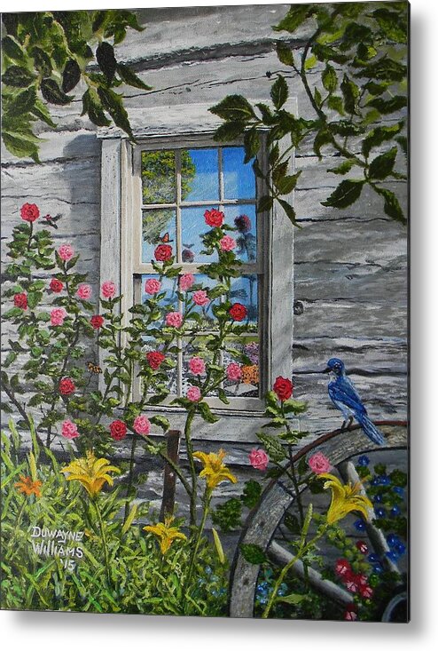 Flowers Metal Print featuring the painting Precious Reflections by Duwayne Williams