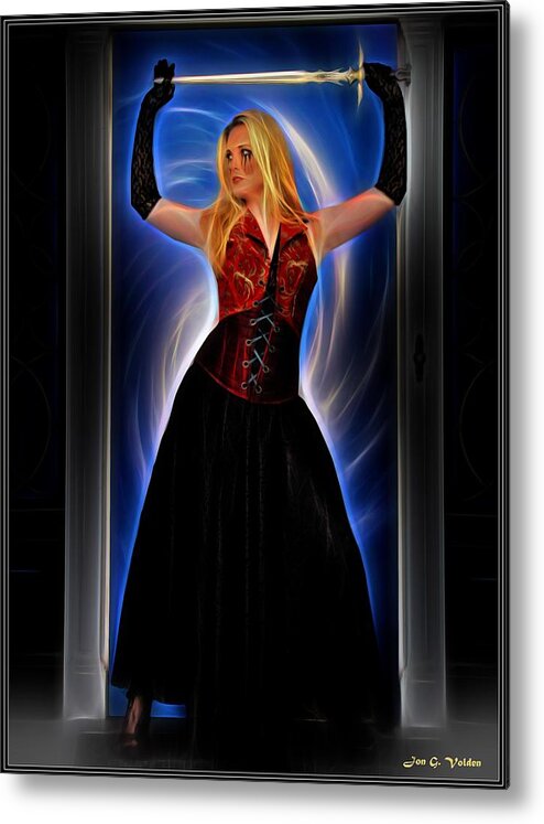 Protector Metal Print featuring the photograph Protector Of The Portal by Jon Volden