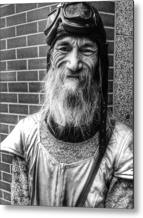 Street Metal Print featuring the photograph Punk Rock smile by J C
