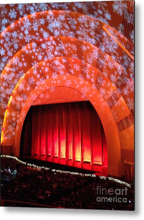 Radio City Metal Print featuring the photograph Radio City Stage by Lynellen Nielsen