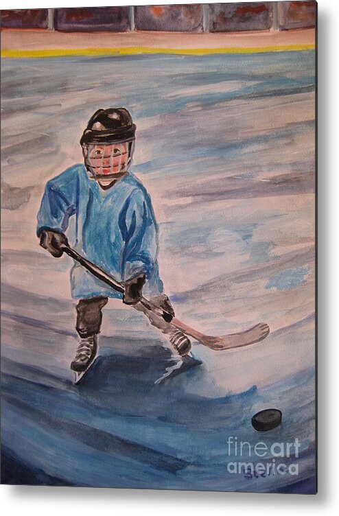 Sports Metal Print featuring the painting Ready Set Go by Stella Sherman