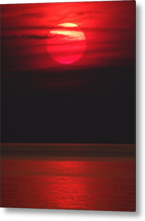 Red Sky Metal Print featuring the photograph Red Sunset by David T Wilkinson
