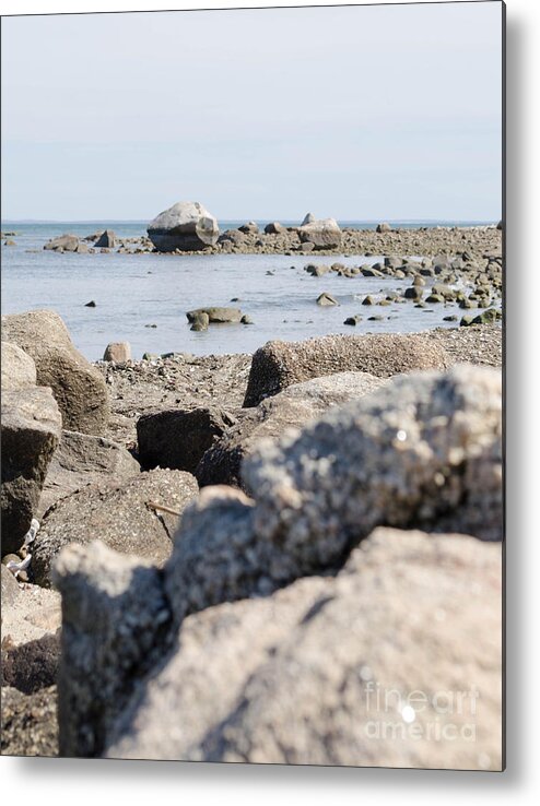 Sea Metal Print featuring the photograph Rocks on the beach by Andrea Anderegg