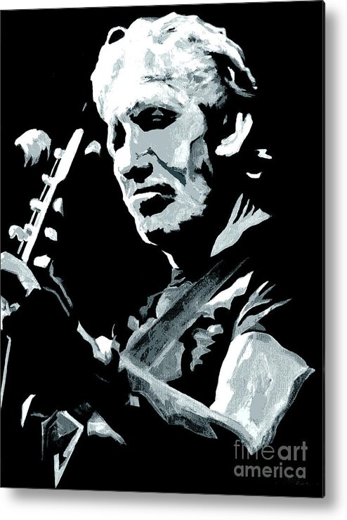  Roger Waters Metal Print featuring the painting Roger Waters - Dark Side by Tanya Filichkin
