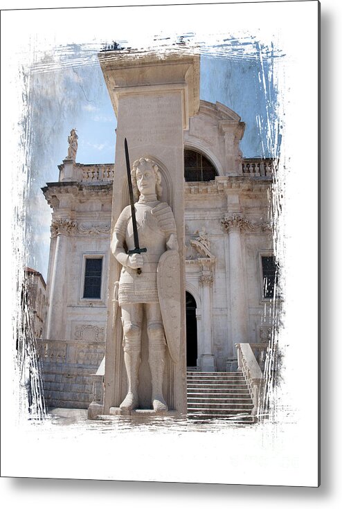 Dubrovnic Metal Print featuring the photograph Roland's Column by Brenda Kean