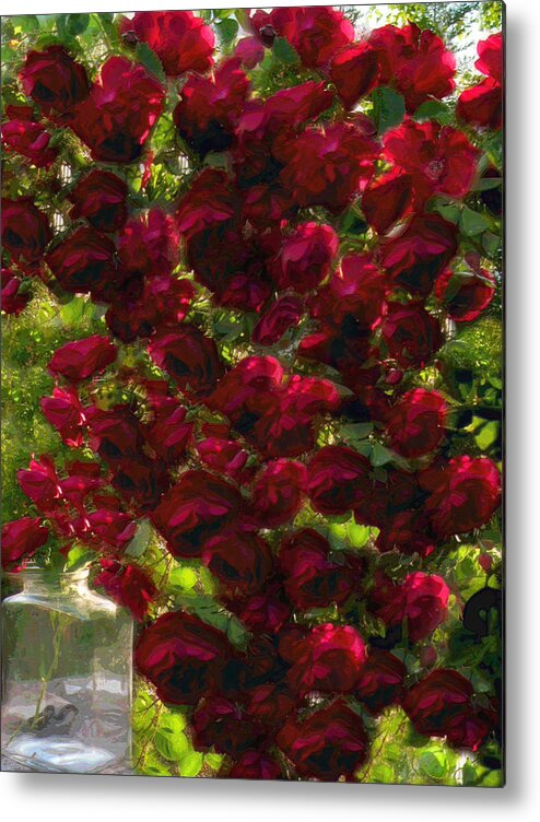 Rose Metal Print featuring the photograph Rose Avalanche by Lora Fisher