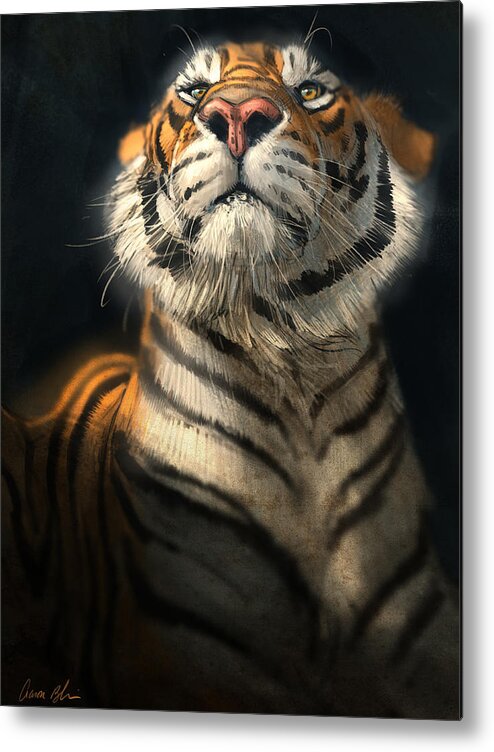 Tiger Metal Print featuring the digital art Royalty by Aaron Blaise