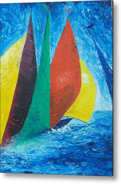 Sails Metal Print featuring the painting Sails by Conor Murphy