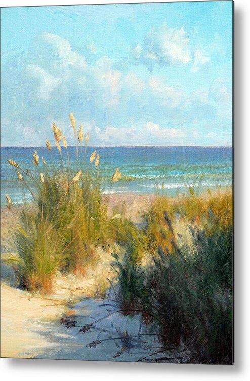 St. Simons Island Metal Print featuring the painting Sea Oats by Armand Cabrera