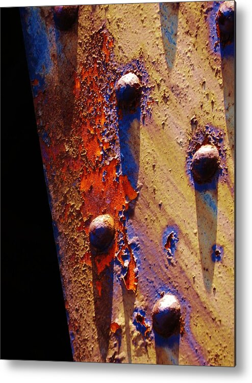  Rust Metal Print featuring the photograph Shadows and Flame by Charles Lucas