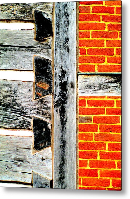 Old Salem Metal Print featuring the photograph Single Brothers Joints by Randall Weidner