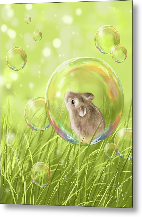 Ipad Metal Print featuring the painting Soap bubble by Veronica Minozzi