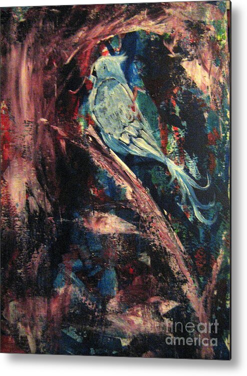 Bird Metal Print featuring the painting Solitude by Wendy Coulson