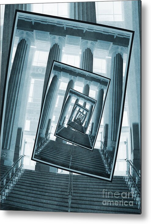 Photography Metal Print featuring the photograph Stairs And Pillars by Phil Perkins