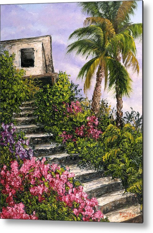 Mexico Metal Print featuring the painting Stairway Garden by Darice Machel McGuire