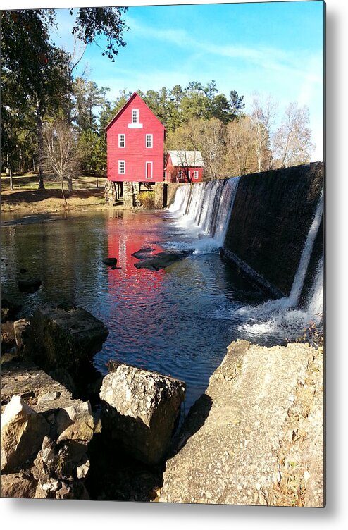 Scenic Metal Print featuring the photograph Starr's Mill In Senioa Georgia 2 by Donna Brown