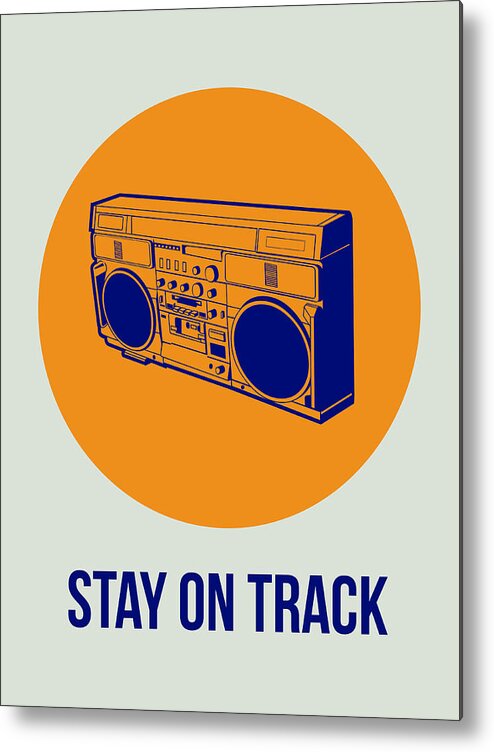  Metal Print featuring the digital art Stay On Track BoomBox 1 by Naxart Studio