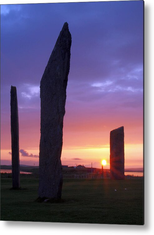 Sunset Metal Print featuring the photograph Stenness Sunset 5 by Steve Watson