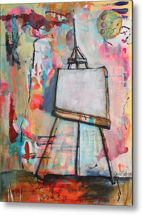 Mixed Media Metal Print featuring the mixed media Step Out by Carrie Todd