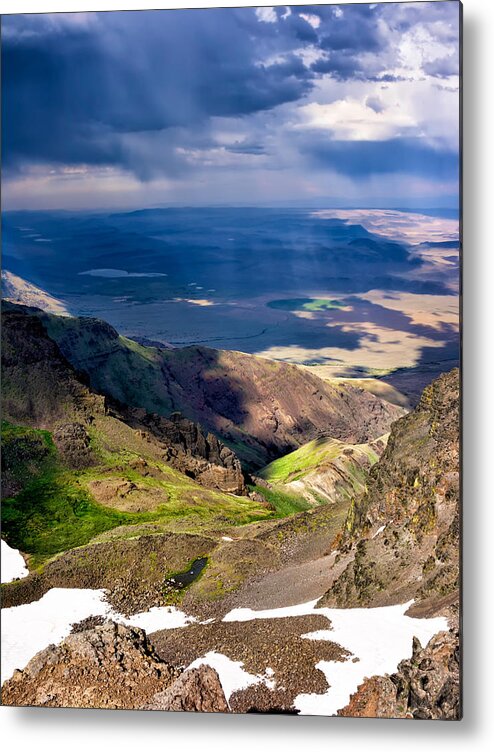 Steens Metal Print featuring the photograph Storm Above the Alvord Desert by Kathleen Bishop
