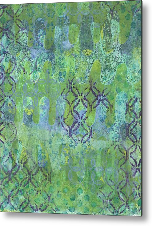 Acrylic Painting Metal Print featuring the mixed media Subtle 1 by Lisa Noneman