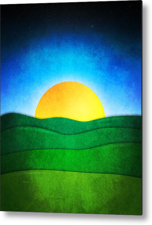 Sunrise Metal Print featuring the digital art Sunrise In The Valley by Phil Perkins
