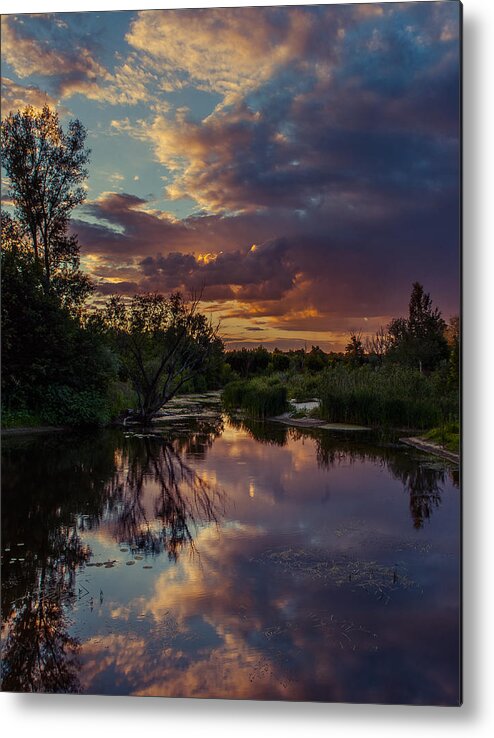 Ukraine Metal Print featuring the photograph Sunset Mirror by Dmytro Korol