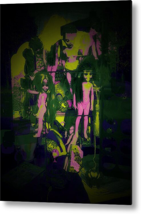 Plastic Dolls Metal Print featuring the photograph Suzy's Internalized Brooding by Laureen Murtha Menzl
