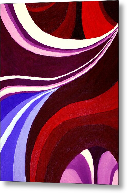 Oil Metal Print featuring the painting Swirls of Color by Beth Parrish