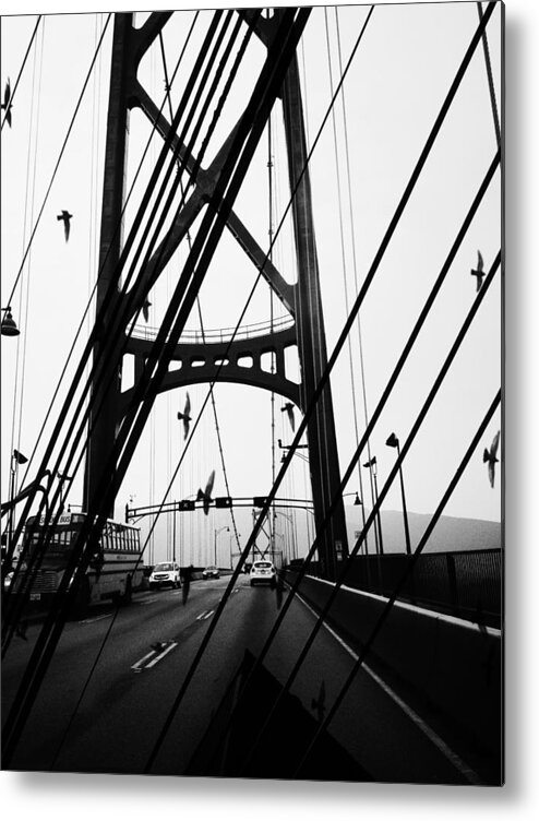 Street Photography Metal Print featuring the photograph Tangled Rain by J C