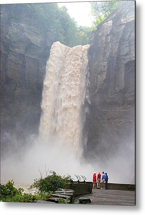 Violent Metal Print featuring the photograph Taughannock's Fury by Monroe Payne