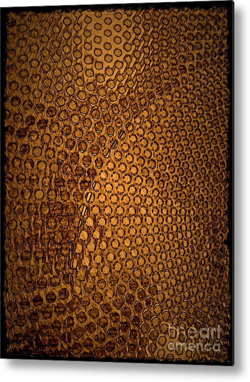 Abstract Metal Print featuring the digital art Texture Effect of Gong Brownish by Fei A