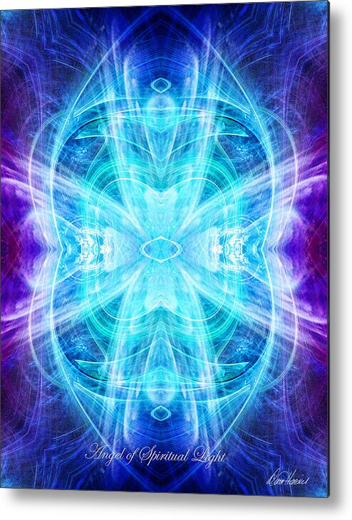 Angel Metal Print featuring the digital art The Angel of Spiritual Light by Diana Haronis