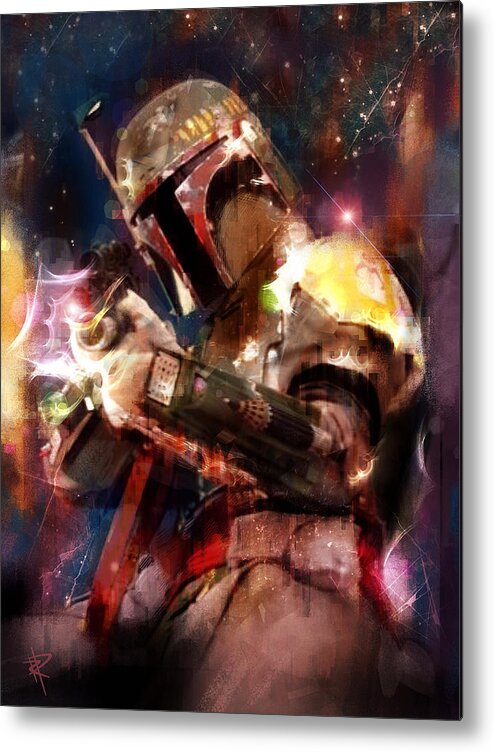 Boba Fett Metal Print featuring the mixed media The Bad Guy by Russell Pierce