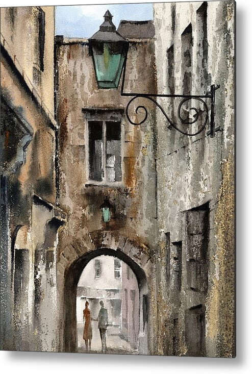 Val Byrne Metal Print featuring the painting KILKENNY The Butterslip  by Val Byrne