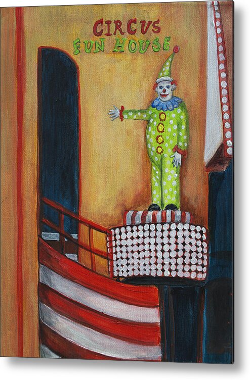 Asbury Art Metal Print featuring the painting The Circus Fun House by Patricia Arroyo