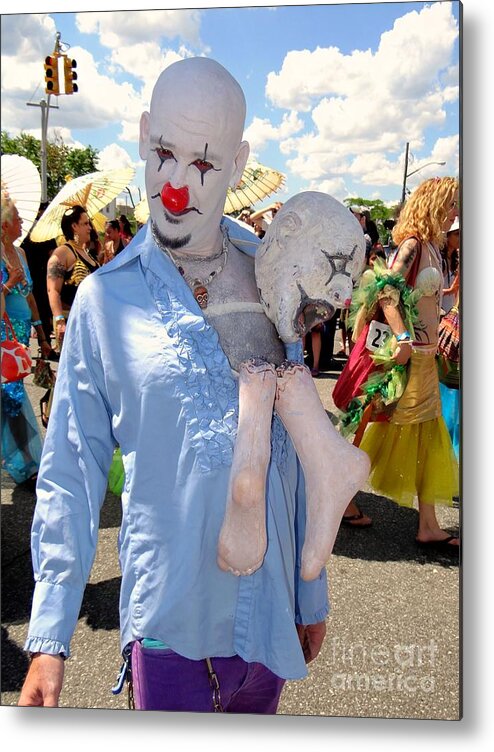 Coney Island Metal Print featuring the photograph The Clown by Ed Weidman