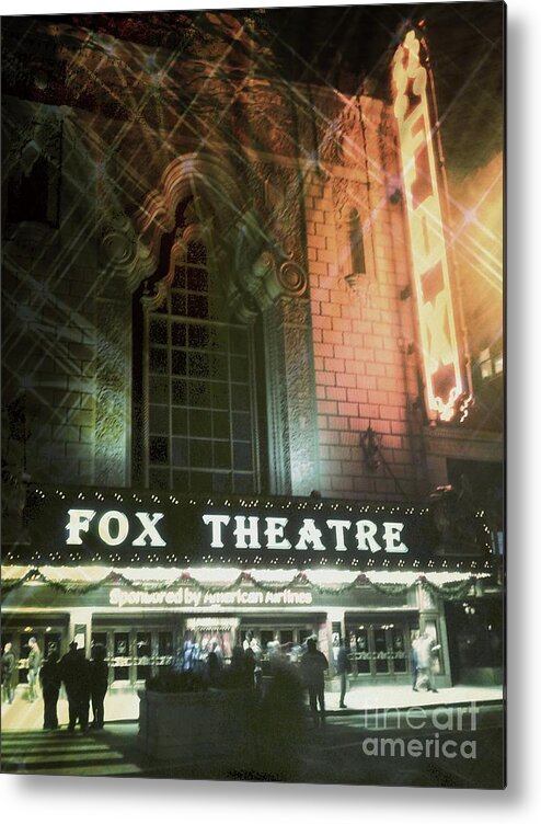  Metal Print featuring the photograph The Fox Theater in Cinerama by Kelly Awad