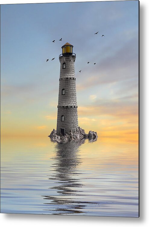 Lighthouses Metal Print featuring the photograph The Lighthouse 2 by Sharon Lisa Clarke