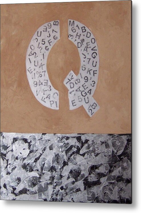 Letters Metal Print featuring the painting The Meaning Of Life by Krista Ouellette