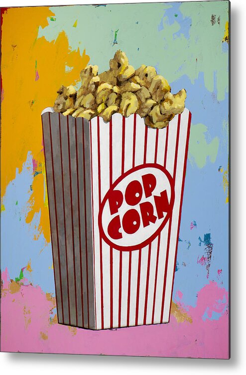 Popcorn Metal Print featuring the painting The Movies #2 by David Palmer