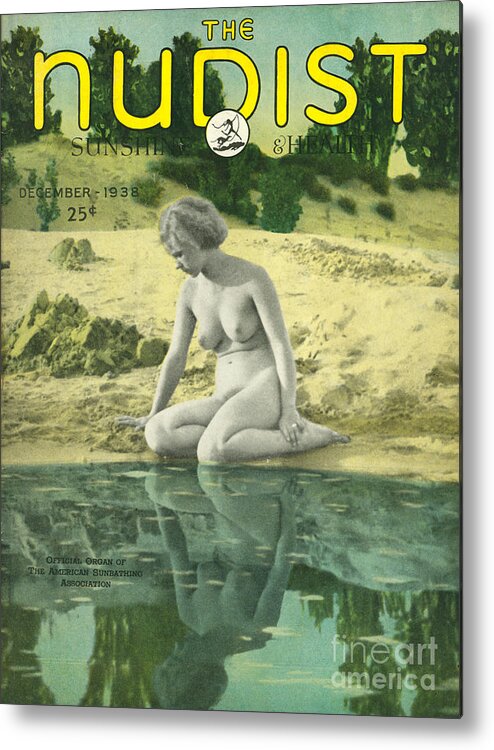 1930 Nudes - The Nudist 1938 1930s Usa Nudes Naked Metal Print by The Advertising  Archives - Fine Art America