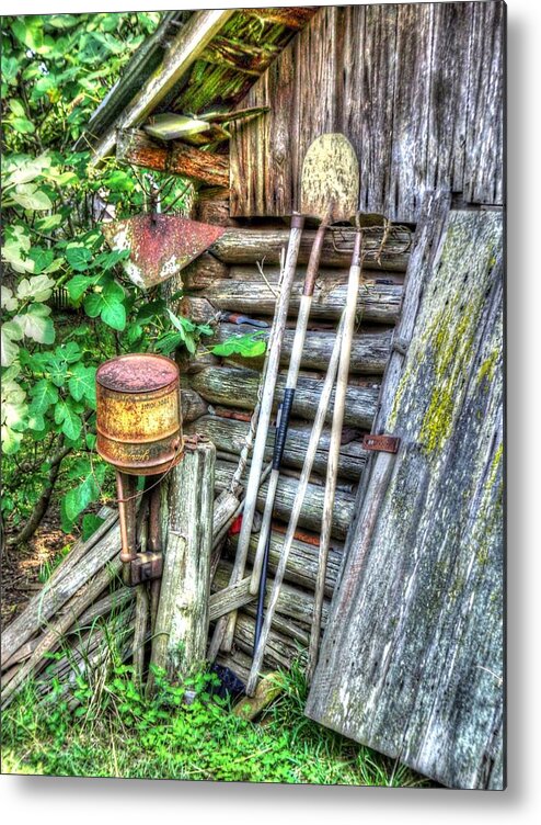 100 Years Old Metal Print featuring the photograph The Old Tool Shed by Lanita Williams