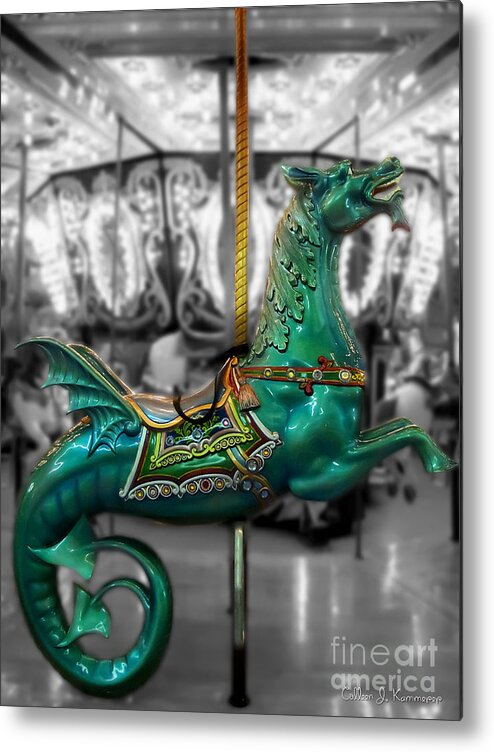 Carousels Metal Print featuring the photograph The Sea Dragon - Carousel by Colleen Kammerer