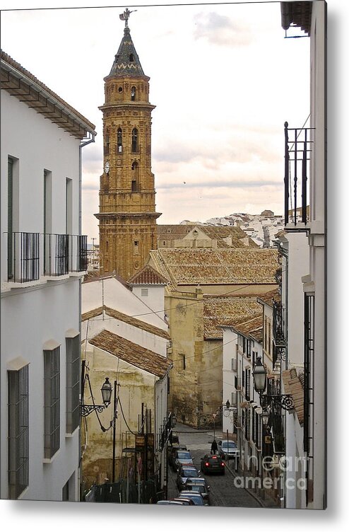 Spain Pueblos Blancos Andalucia Metal Print featuring the photograph The Town Tower by Suzanne Oesterling