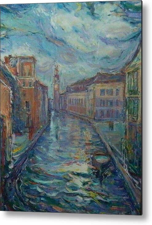 Venice Metal Print featuring the painting Torre dell Arsenale by Zofia Kijak