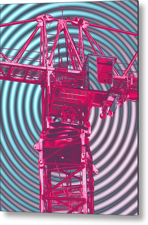 Tower Crane Metal Print featuring the photograph Towering 4 by Wendy J St Christopher