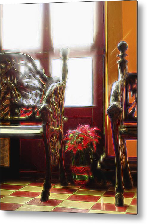 Soft Light Metal Print featuring the digital art Tropical Drawing Room 1 by William Horden