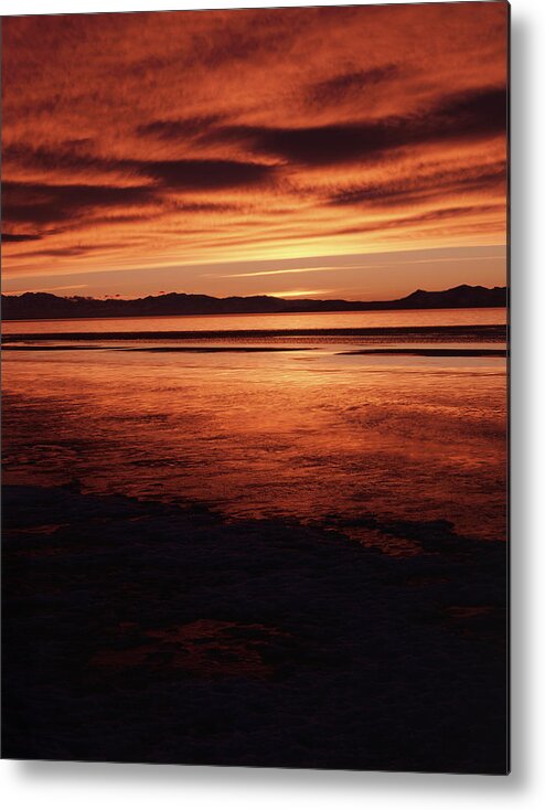 Adnt Metal Print featuring the photograph USA, Utah, Antelope Island, Stansbury by Scott T. Smith